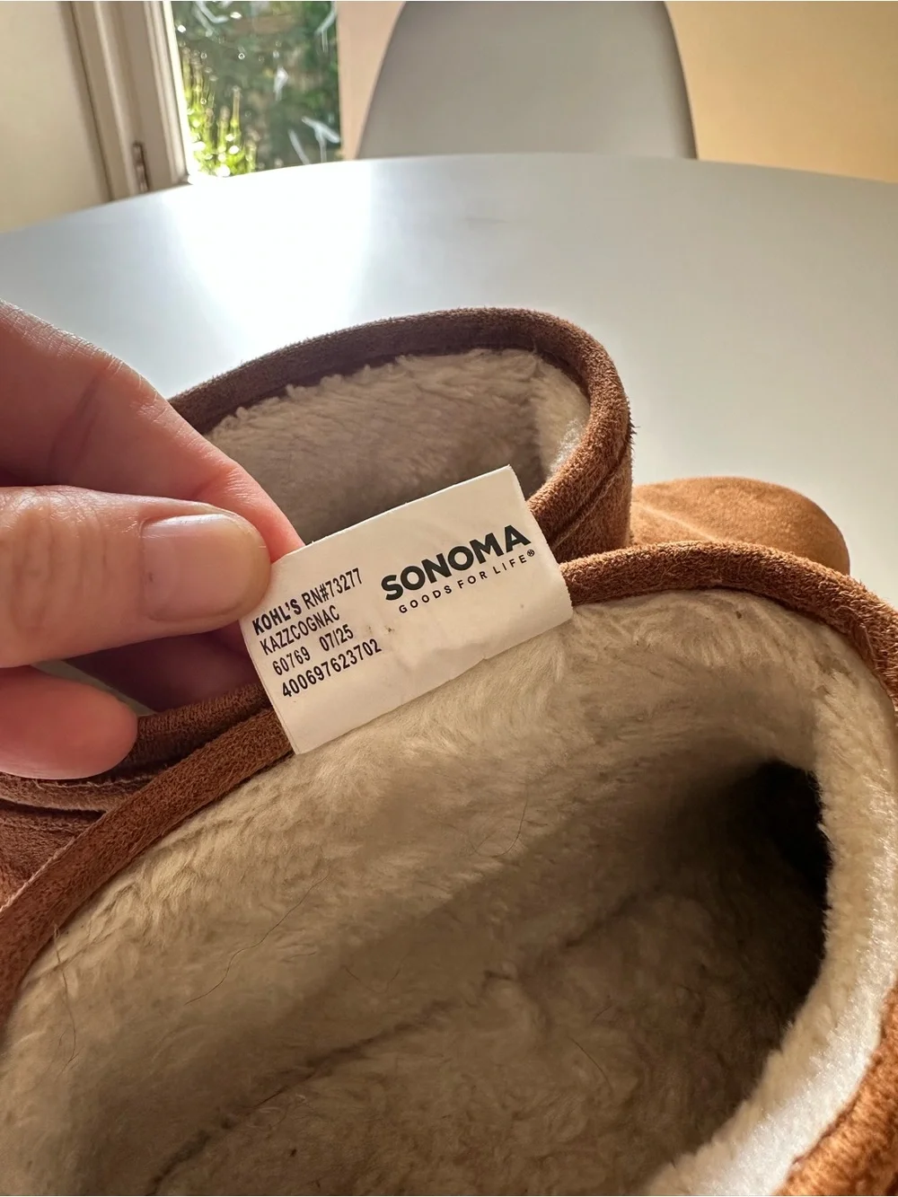 Sonoma Kids Chestnut Brown Suede-Look Slip-On Booties